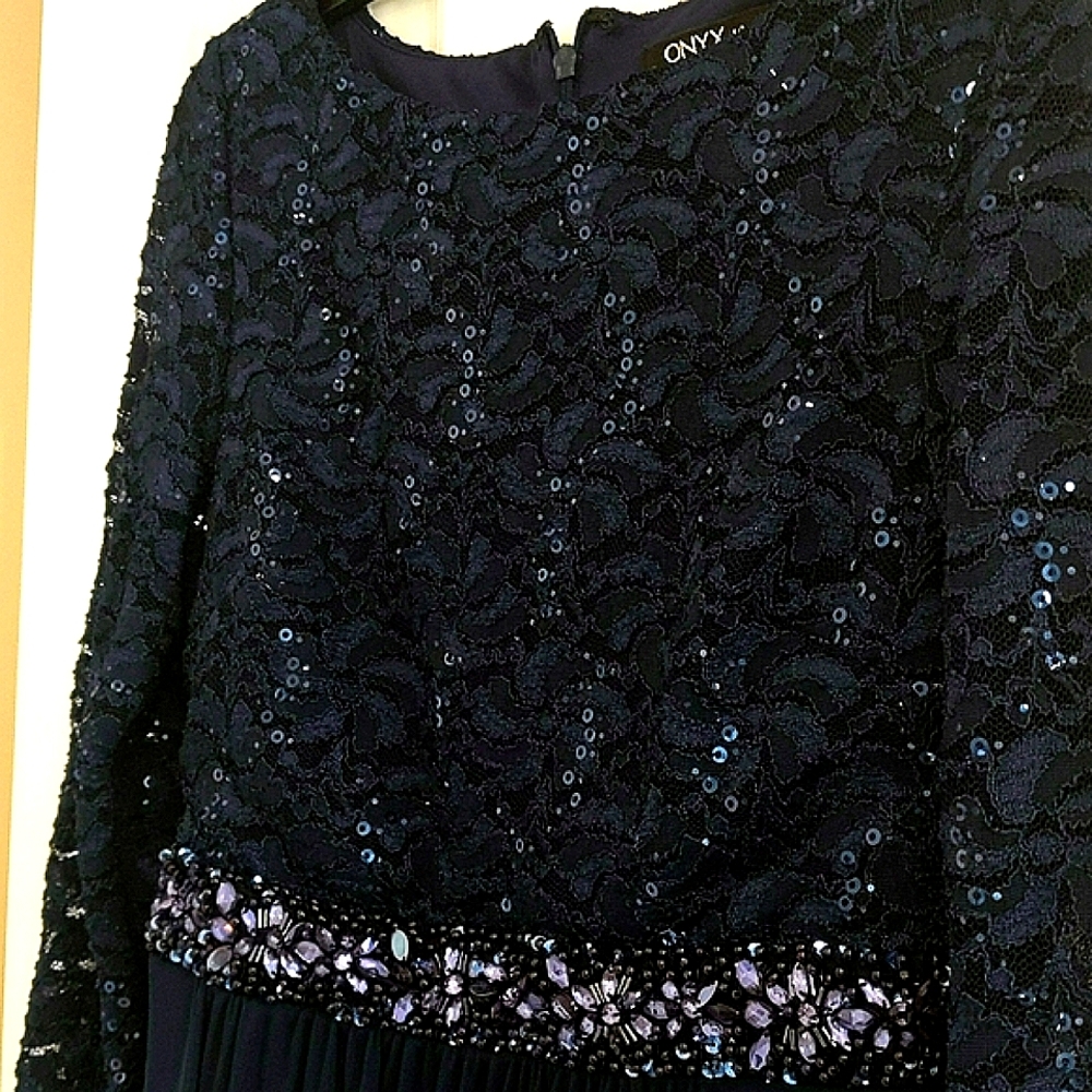 Navy evening gown, size 4
